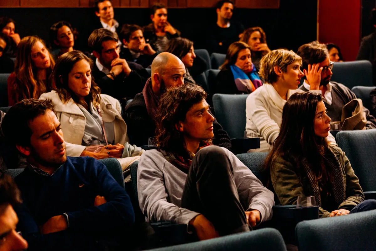 An audience watching